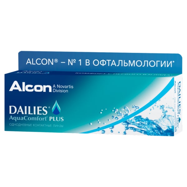 Контактные линзы ALCON DAILIES Aqua Comfort Plus 30 шт.