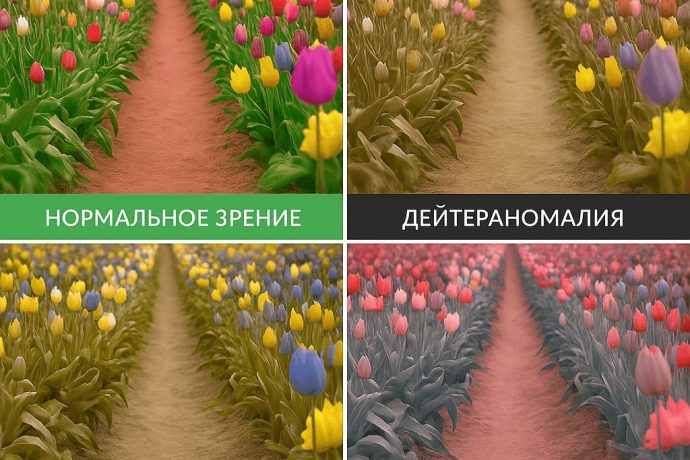 как видит человек тюльпаны при дальтонизме