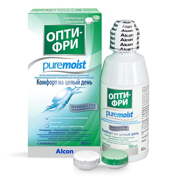 Раствор для мягких контактных линз Alcon Опти-Фри Pure Moist 90 мл