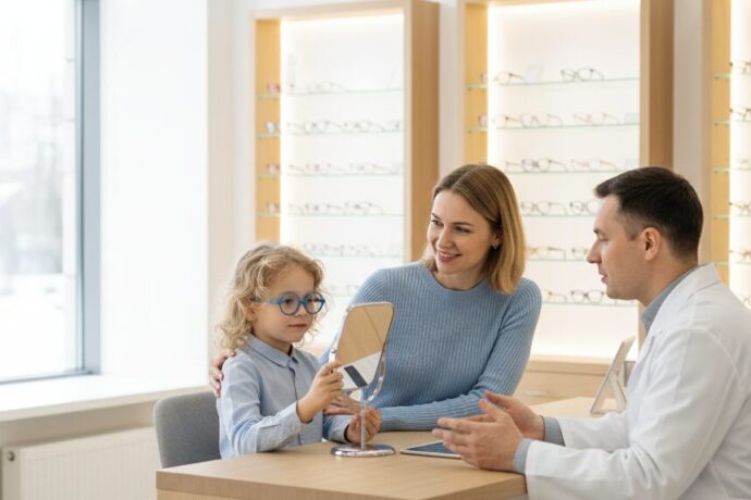 выбор очков для ребенка в салоне