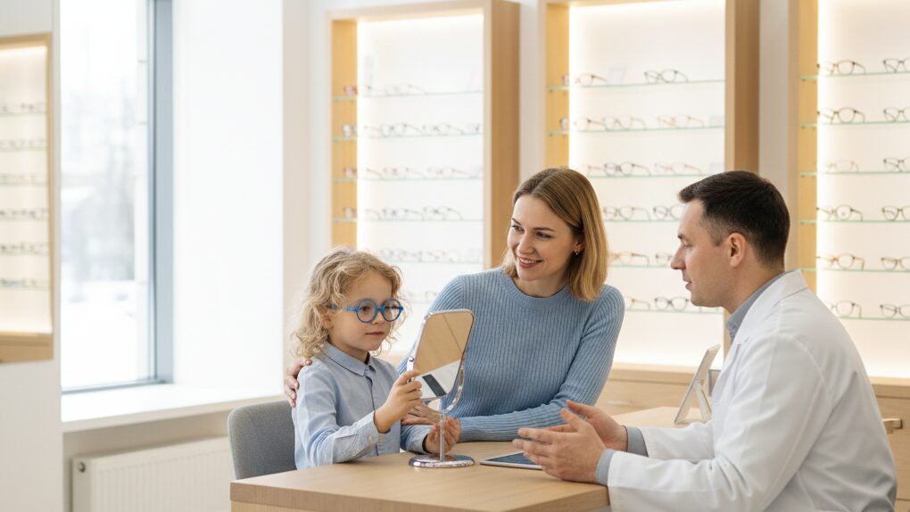 выбор очков для ребенка в салоне