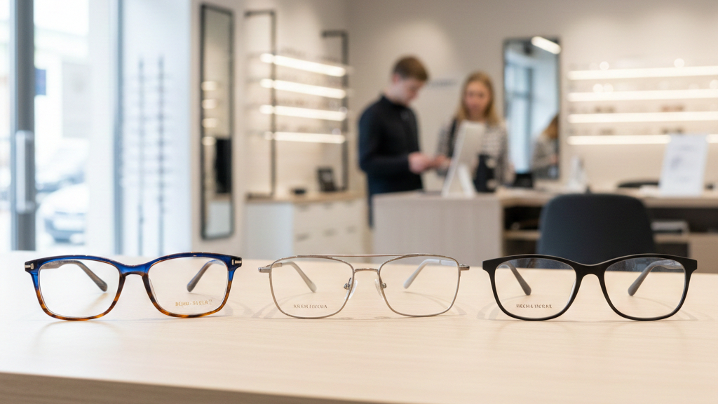 очки из пластика, металла и титана